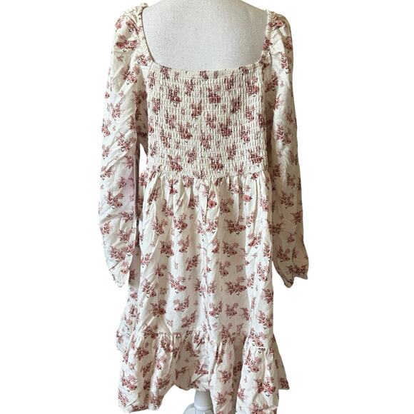NEW Celebrity Pink Floral Puff Sleeve Dress 1X - Picture 2 of 4